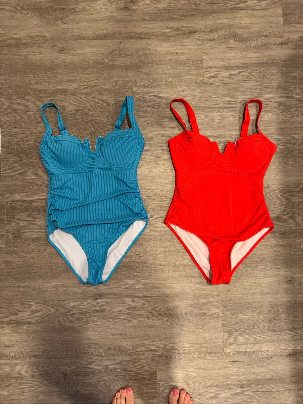 Women’s One-Piece Swimsuit - Blue or Red